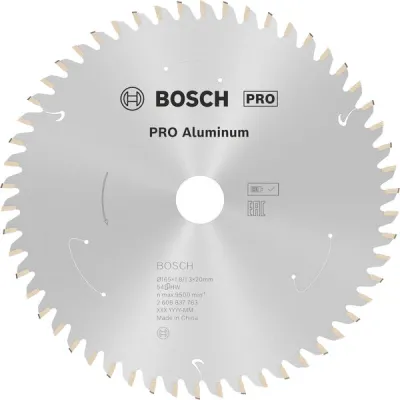 Kreissägeblatt Standard for Aluminium, Ø 165mm, 54Z (Bohrung 20mm, für Akku-Hand