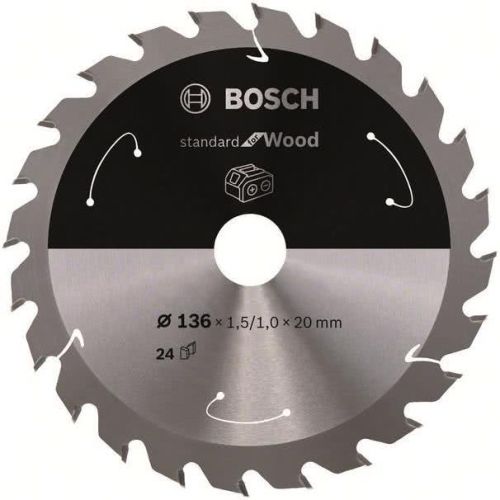 Bild: Kreissägeblatt Standard for Wood, Ø 136mm, 24Z (Bohrung 20mm, für Akku-Handkreis