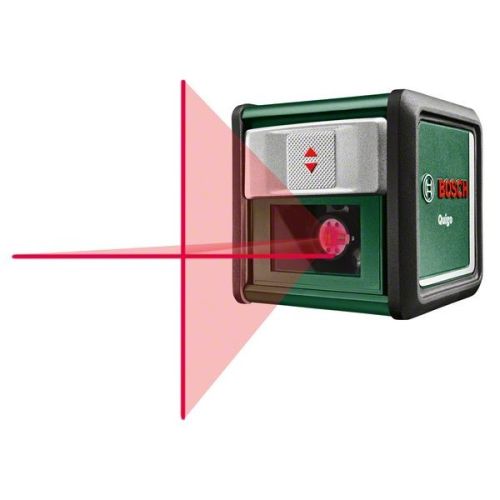 Bild: Kreuzlinienlaser Quigo (grün/schwarz, rote Laserlinien, Reichweite 10 Meter)