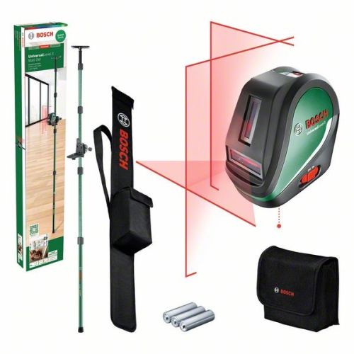 Bild: Kreuzlinienlaser UniversalLevel 3 Maxi-Set (grün/schwarz, rote Laserlinien, Reic