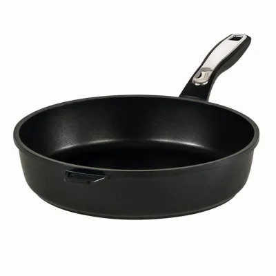 KARL KRÜGER Bratpfanne Delta 21628D | tief 28 cm | Aluguss | Antihaftbeschichtung | Induktion geeignet | schwarz