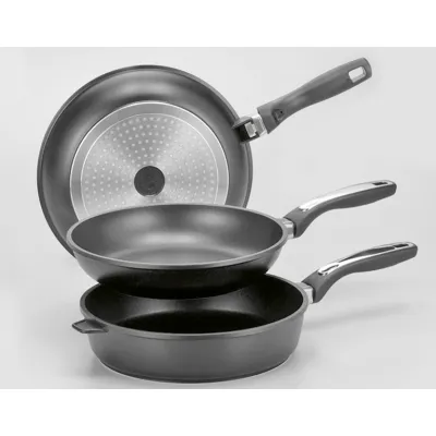 KRÜGER Bratpfanne Delta 21720D | Aluguss | 20 cm flach | Antihaft GREBLON C2+ | Induktion geeignet | schwarz