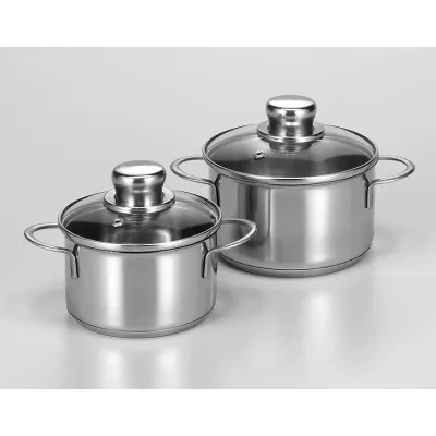 Krüger Fleischtopf Saturn 12 cm | 0,6 l | Edelstahl | Glasdeckel | hochglanzpoliert | für alle Herdarten außer Induktion