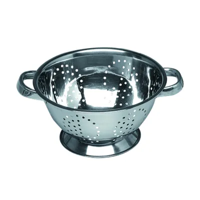 Karl Krüger Standseiher 10550 | Edelstahl Sieb 28 cm | 2 Griffe | hochglanzpoliert | spülmaschinenfest | silber
