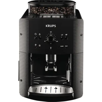 Krups Kaffeevollautomat EA 810B | Espresso & Cappuccino | 15 bar | Mahlwerk | 1,8l Wassertank | Schwarz/Titan