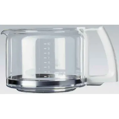 Krups Glaskanne F034-70 | Ersatzkanne für Kaffeeautomat | 10 Tassen | Glas | ohne Deckel | Weiß