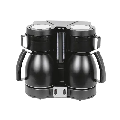 Krups Doppel-Kaffeeautomat KT8501 | Duothek Thermo | 2 Isolierkannen | 2x8 Tassen | Abschaltautomatik | schwarz