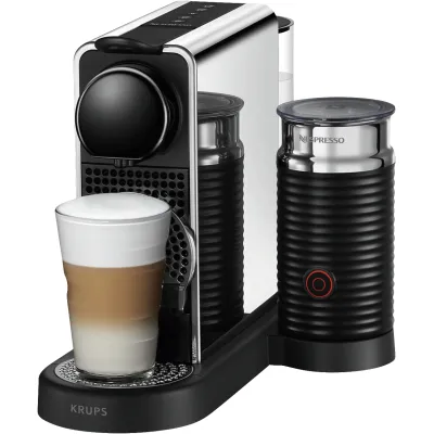 Krups Nespresso Kaffeekapselmaschine XN630D Citiz & Milk Platinum | 19 bar | Milchaufschäumer | 1L Wassertank | silber