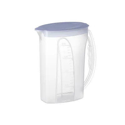 ROTHO Kühlschrankkrug Fresh 2l | Krug mit Kippverschluss | Kunststoff | schlank | passt ins Kühlschrankfach | blau