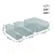 Bild: ROTHO Kühlschrankorganizer Set LISKAMM 3-teilig | recyceltes PET | 1,7/2,8/4,8 l | transparent | ergonomischer Griff