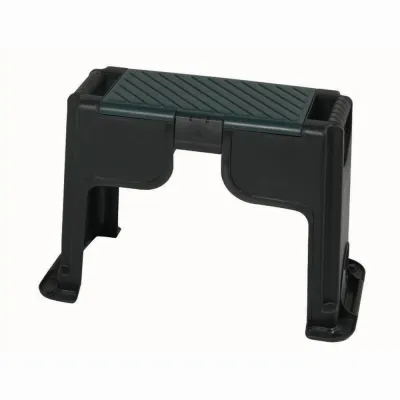 Siena Garden Sitz- & Kniebank KH-8306 | Gartenbank mit Stauraum | 57x57x28 cm | Kunststoff | Kniekissen | schwarz/grün