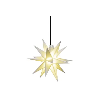 Siemens LED-Stern 10002236 | Weihnachtsstern außen IP44 | batteriebetrieben | 12 cm Ø | Kunststoff | weiß