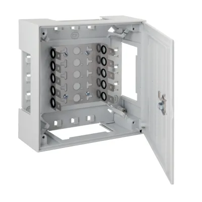 EFB Elektronik Kunststoffverteiler Aufputz 46025.1 | Verteilerkasten 50DA | 5 LSA-Leisten | IP30 | grau