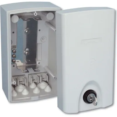 CobiNet Kunststoffverteiler KS 20 AP 2021 048 | Aufputz Verteilerkasten | IP54 | 2 LSA-Leisten | 103x185x93 mm | grau