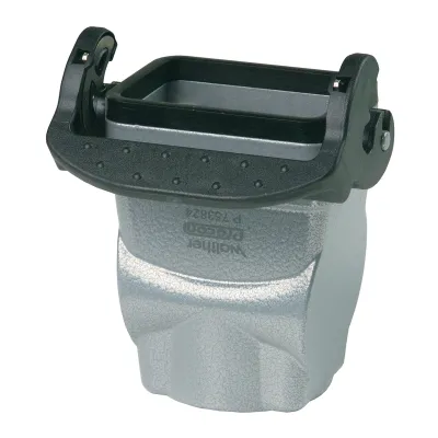 WALTHER Kupplungsgehäuse P753824 B6 | Aluminium-Druckguss | 77,5 mm hoch | 1x M25 | IP65 | Längsbügel | grau