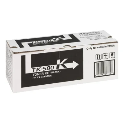 Kyocera Toner TK-580K 1T02KT0NL0 | Original Lasertoner | Schwarz | ca. 3.500 Seiten | kompatibel mit FS-C5150DN