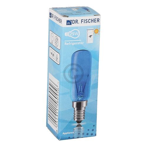 Bild: Lampe E14 25W wie Siemens 00612235 26mmØ 83mm 230-240V blau für Kühlschrank