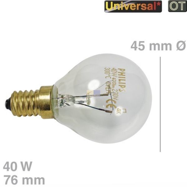 00057874 - 2 LAMPES E14-40W-230V-300°C SPECIAL FOUR BOSCH