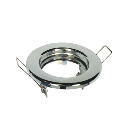 Lampenhalter 78mmØ Eisen gebürstet Alu-Einbaustrahler starr Rutec 55845