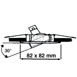 Lampenhalter 82x82mm chrom matt Alu-Einbaustrahler schwenkbar Rutec 55399