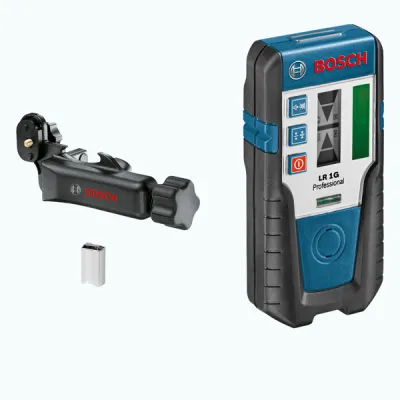 Bosch Laser-Empfänger LR 1G 0601069700 | für Rotationslaser GRL 300 HVG | 0–150 m | IP65 | grün | inkl. Halterung
