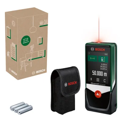 Bosch Laser-Entfernungsmesser AdvancedDistance 50C 06036722Z0 | 50 m Reichweite | Bluetooth | Klasse 2 | schwarz