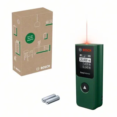Bosch Laser-Entfernungsmesser EasyDistance 20 | 0603672AZ0 | Laser Klasse 2 | 20m Reichweite | 3mm Genauigkeit | schwarz