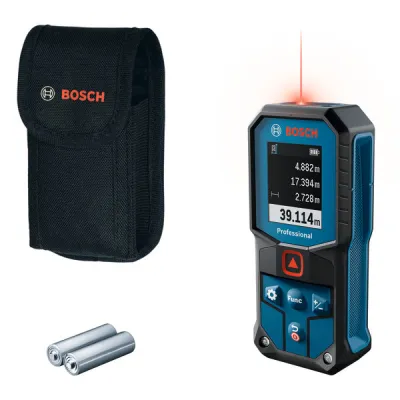 Bosch Professional Laser-Entfernungsmesser GLM 40-31 | 0601075000 | 40m Reichweite | IP65 | 7 Messmodi | stoßfest | blau
