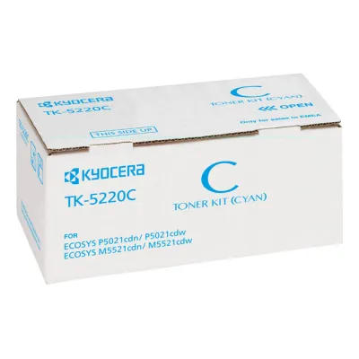 Kyocera Tonerkassette TK-5220C | Cyan | 1.200 Seiten | für ECOSYS M5521cdn M5521cdw P5021cdn P5021cdw