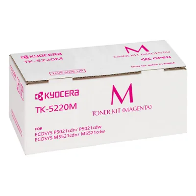 Kyocera Toner TK-5220M 1T02R9BNL1 | Lasertoner Original | passend für ECOSYS M5521cdn, P5021cdw | 1200 Seiten | Magenta