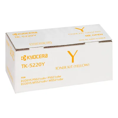 Kyocera Toner TK-5220Y | Original Lasertoner | 1.200 Seiten | ECOSYS M5521cdn/M5521cdw/P5021cdn/P5021cdw | Gelb