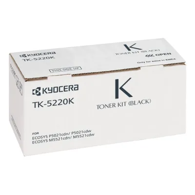 Kyocera Toner TK-5220K | Original Lasertoner | Schwarz | 1.200 Seiten | für ECOSYS M5521cdn M5521cdw P5021cdw