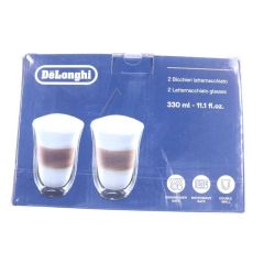 Latte Macchiato Gläser für DeLonghi Kaffeemaschine 5513284171 2er Set, doppelwan