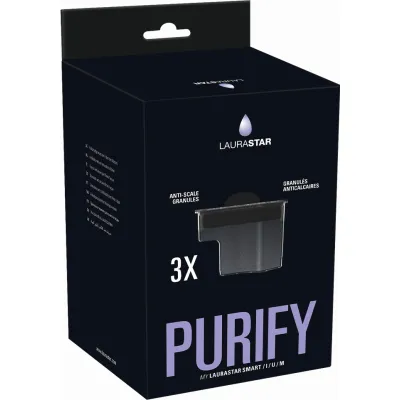 Laurastar Wasserfilter-Kartuschen 3er Pack | Kalkschutz für Smart U/M/I/D & S-Systeme | Anti-Kalk, Anti-Salz | Schwarz