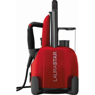 Laurastar Dampfbügelstation Lift Original Red | 2200W | 3,5 bar | 1,1l Tank | Hygienedampf | Anti-Kalk | AutoStop | rot