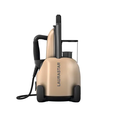 Laurastar Dampfbügelstation Lift Xtra 1980 | 3-in-1 Bügeln, Dampf, Desinfektion | 2200 W | 1,1 L Tank | Mattgold