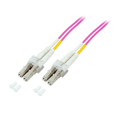 EFB LWL Patchkabel O0319.3 | LC-LC Duplex | OM4 Multimode 50/125 | 3m | LSZH | flammwidrig halogenfrei | violett