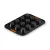 Bild: Le Creuset Muffinform 12er | 46058000010000 | Muffinblech Antihaft 12 Kammern | Carbonstahl | 40x30 cm | Schwarz