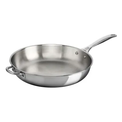Le Creuset Bratpfanne 3-ply Plus Edelstahl 28cm | unbeschichtet | Induktion | spülmaschinengeeignet | backofenfest