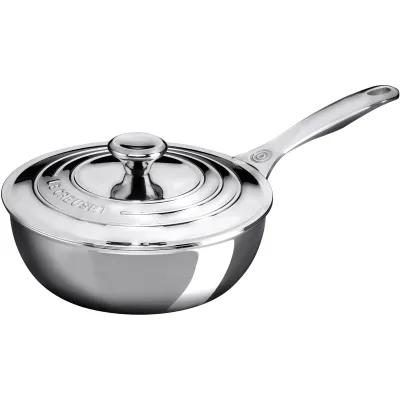 Le Creuset Sautépfanne 3-ply Plus 24cm Antihaft | Induktion geeignet | Edelstahl | Backofenfest | Spülmaschinenfest