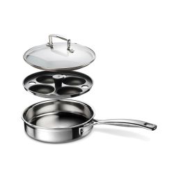 Le Creuset 3-ply Sautepfanne mit Pochiereinsatz