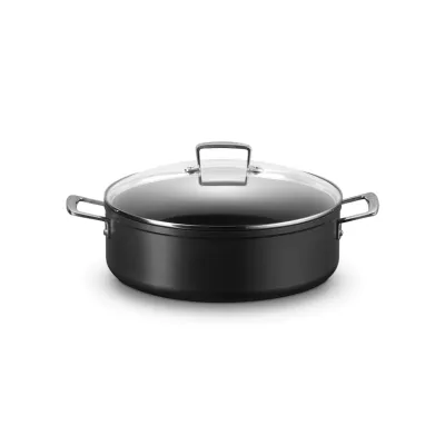 Le Creuset ALU Schmorpfanne 30 cm | Antihaft | 6,8 l | Backofen-geeignet | Hoher Rand | Metallutensilien-fest