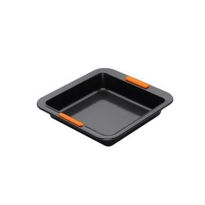 Le Creuset Backform quadratisch 23 cm | Karbonstahl Antihaft | Silikongriffe | 28,6 x 27 x 5 cm | bis 240°C