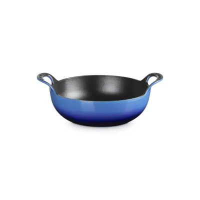 BALTI DISH Gusseisen Schale 24 cm | Curry Pfanne | Induktion & Backofen geeignet | emailliert | Azure Blau