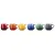 Bild: Le Creuset Becher Set 320 ml Coupe Regenbogen | Steinzeug | 6-teilig | spülmaschinenfest | rot, gelb, blau, grün, lila