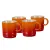 Bild: Le Creuset Becher 350ml 4er Set, ofenrot