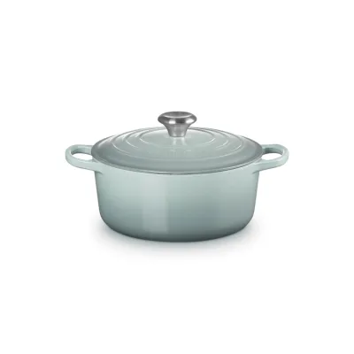 Le Creuset Bräter rund Signature 24 cm | Gusseisen | Alleskönner | Induktion geeignet | sea salt
