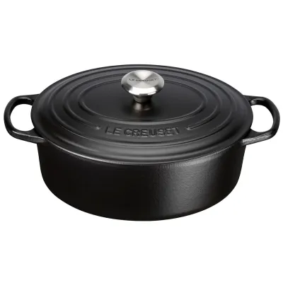 Le Creuset Bräter Signature oval 27cm, schwarz