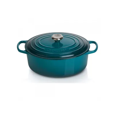 Le Creuset Bräter Signature oval 31cm 211783151624 | Gusseisen | 6,3L | Induktion & Backofen | Deep Teal