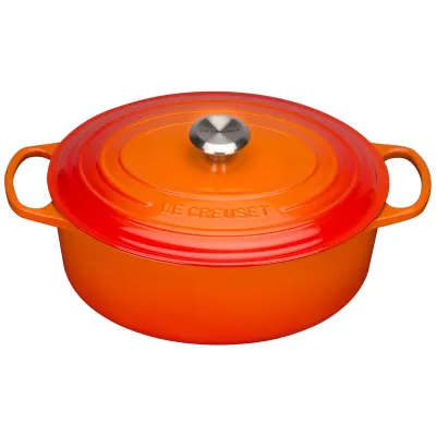 Le Creuset Bräter Signature oval 21178310902430 | Gusseisen | 31 cm | 6,3 L | Induktion geeignet | ofenrot